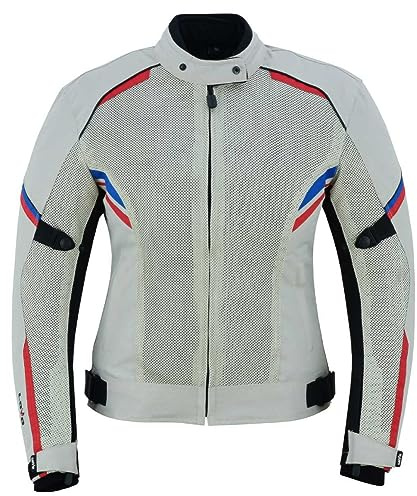 LOVO - Chaqueta Perforada Tricapa de Verano para Moto Mujer - Chaqueta Moto Verano Mujer Ligera y Transpirable - Chaqueta Moto Mujer Verano con Estilo Deportivo - Cazadora Moto Mujer