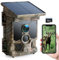CEYOMUR Caméra de Chasse Solaire 4K 68MP 30fps, WiFi Bluetooth Camera de Chasse avec 5200mAh Batterie Rechargeable Carte Micro SD U3 32GB Vision Nocturne HD 0,1 Activée par Mouvement IP66 Étanche