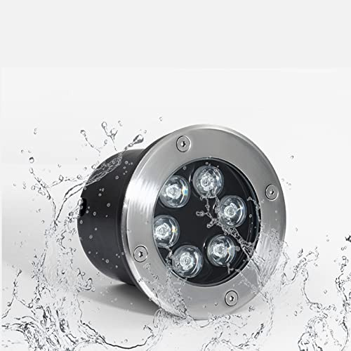tyfuture Faretto Incasso Segnapasso, IP68 Impermeabile Luci Subacquee Acciaio Inossidabile Bassa Tensione AC24V Esterno Faretti per Laghetto Piscina Quadrato Prato