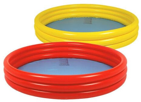 ADEPTNA 3 Ring Inflatable Children Kids Swimming Paddling Pool for Garden Outdoor Size 157cm Diameter x 25cm Height
