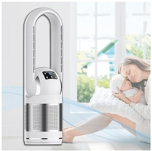 JUNZAI Ventilador de torre Con Control Remoto Pantalla Led Ventilador de torre Silencioso 3 Modos 8 Velocidades Ventilador de torre Silencioso Oscilación 80° Temporizador 8H