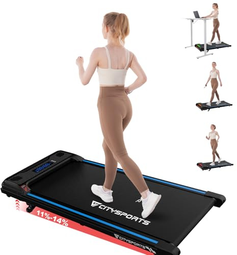CITYSPORTS Laufband mit Steigung 11-14%, Walking Pad 1-6 km/h für Zuhause
