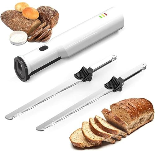 Coltello da Intaglio Elettrico, Coltello a Fessura di Carne Ricaricabile a cordone con Pale in Acciaio Inossidabile da 8 ”e Rilascio del grilletto di Sicurezza da 8”, per Intaglio