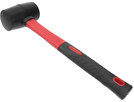 Gadpiparty 16oz Rubber Mallet Hammer Fiber Handle for Crafts Jewelry Making Flooring Installation Tool