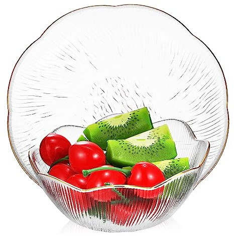 Milisten Satz glasgeschirr set Glasgeschirr-Set obst Platte Brotkorb Kernstück dekorative Schale Salatschüssel klein Glasschale quadratische Platte Dessertschale einstellen