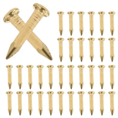 Gadpiparty 200 Pezzi Chiodi A Testa Tonda Chiodi Da Parete Scatole Chiodi Mobili Vintage Chiodini Chiodi Per Foto Appese Lavorazione Del Legno Cartongesso Dorato B