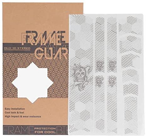 ZLXHDL Bike Frame Protection Tape,Bike Frame Protector Stickerthickened Fade Resistant Decorative Pvc Bike Frame Tape,Bike Wrap for Mountain Road Bikes (Skull Snake), ZLXHDLaq165s8edt-12