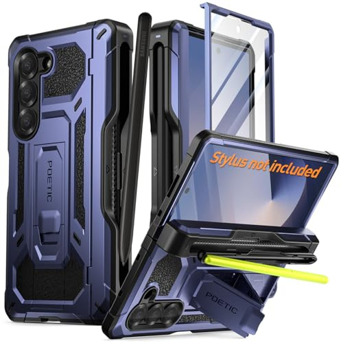Poetic Spartan - Funda para Galaxy Z Fold 6, protección de bisagra, soporte, compatible con Fold 3/4/5/6 S Pen, funda protectora resistente de cuerpo completo con soporte para lápices, protector de