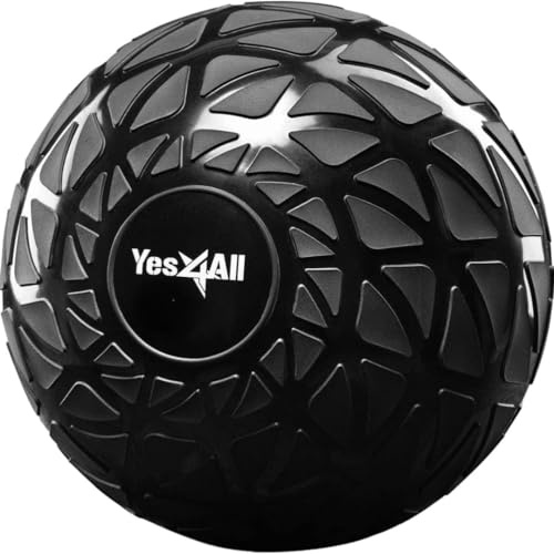Yes4All MLBA dynamiska slambollar 3 kg, glansig, medicinboll sandfylld ingen studs-träningsboll, lämplig för träning och styrketräning