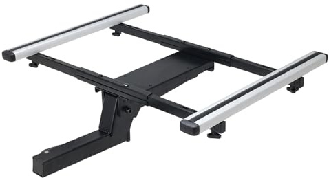 TOOENJOY Multifunctional Hitch Rack Platform Rear Cross Bar, Folding Hitch Cargo Carrier, Suitable for Bike Racks, Cargo Baskets and Boxes, Quick Setup, 200 LBS Capacity