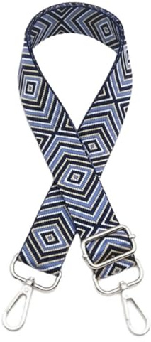 Whakano Verstellbar Schultergurt für Taschen Unisex Ersatz Taschengurt Breit 3,8CM Komfort Umhängegurt,Längenverstellbarer 75-130cm,Taschengurte zum Wechseln,Taschen Zubehör,Silbern Schnalle,Blau