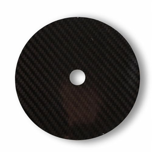 CD Stabilisator aus Kohlefaser, HiFi CD Tuning Mat, 0,2 Mm CD Tuning Pad mit Vibrationsdämpfung, Vibrationsdämpfung, HiFi CD Matte für CD Player (Black)