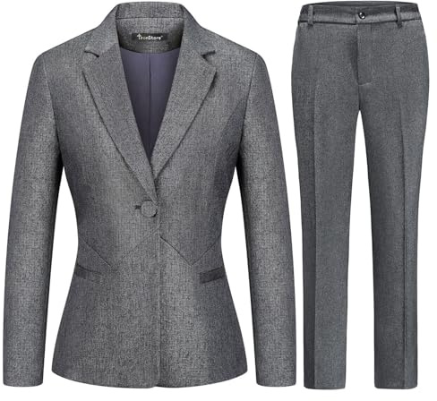 TRONSTORE Women's Business Suits for Work Professional 2 Piece Slim Fit Outfits for Women