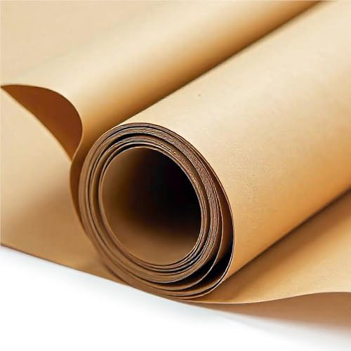 TODOO Packpapier, 50 Blatt Kraftpapier (120x100 cm, 80 g/m², 5 kg), Geschenkpapier braun, natur, ideal für Kunsthandwerk, Umzug und Füllmaterial
