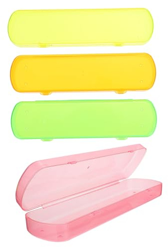 VERDANVERSE 4piezas Estuche De para Cepillo De Dientes y Pasta De Dientes Caja De Transparente Organizador Portátil para y Diseño y