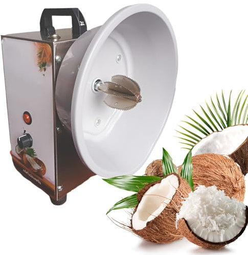 Commercial Vertical Electric Coconut Scraper - 3-Speed Adjustable Grater with Stainless Steel Blade & Non-Slip Base | Meat Removal Tool for Shops, Kitchens, Market Stalls