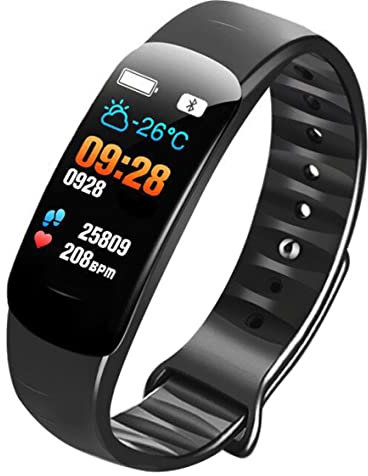 SWEETBIUTI Smart Watch for Men Mujeres Presión Arterial Detección de frecuencia cardíaca Smart Fitness Watch Sports Actividad Deportiva Minilla de Pulsera Negra Smartwatch.