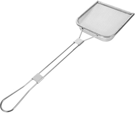 ULTECHNOVO Colador de Malla Fina Inoxidable para Aceite Espumadera Multifunción con Mango Antiescaldaduras Utensilio Reutilizable para Freír y Escurrir Cocina