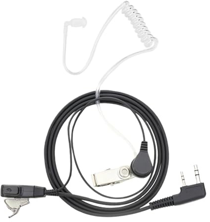 Generico Cuffia Microfono con Tubo Acustico Discreto | Tubo Acustico Di Ricambio Trasparente Discreto,Audio Per Appassionati E Famiglie