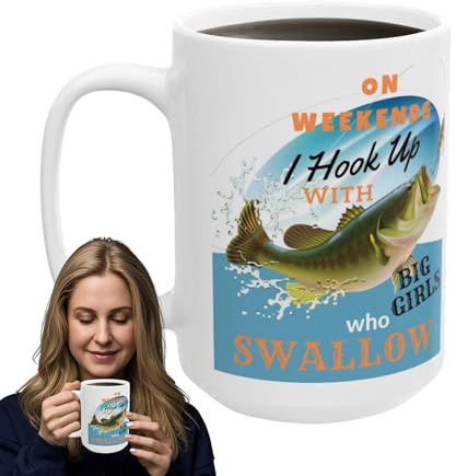 Taza de café de | Taza de café caliente de cerámica | Tazas de té al aire libre | para pescadores, pescadores, profesores, estudiantes, oficina, restaurante, hotel, sala de estar, estudio, vino