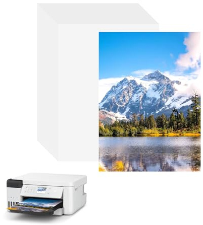 Papel Fotográfico A4 Brillante, 100 Hojas, 200 g/m² para Imprimir Fotos - Papel de Fotos para Impresora HP, Canon, Epson - Productos de Papel de Oficina y Papel Fotográfico Adhesivo