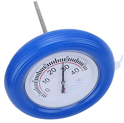 Thonlai Swimming Pool Thermometer, Round Head Floating Water Thermometer with Large Clear Dial for Outdoor Indoor Pools Spas Hot Tubs Aquariums Fish Ponds