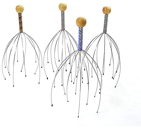 Yechiry Hormigueo Multifuncional para Masaje de Cabeza de Alta Elasticidad, Rascador del Cuero Cabelludo para Aliviar y Promover la Fatiga por Estrés, Hecho de Alambre de Acero Duradero