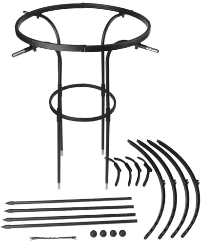 Gettimore Cadre de treillis pour plantes grimpantes d'extérieur - Noir - Support pour roses, tomates et vignes - PVC - 90 C210 cm