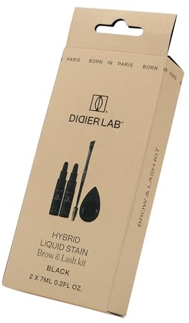 DIDIER LAB Hybrid Eyebrow & Eyelash Tint Kit – Black – Färgar huden i upp till 10 dagar & håren i upp till 6 veckor – Finns i 4 nyanser