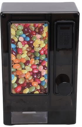Bewinner Candy Dispenser, Compact Cute Vending Machine for Fun Decorative Chocolate Storage, Ideal for Bedroom, Office, or Party Use, Black (Black)