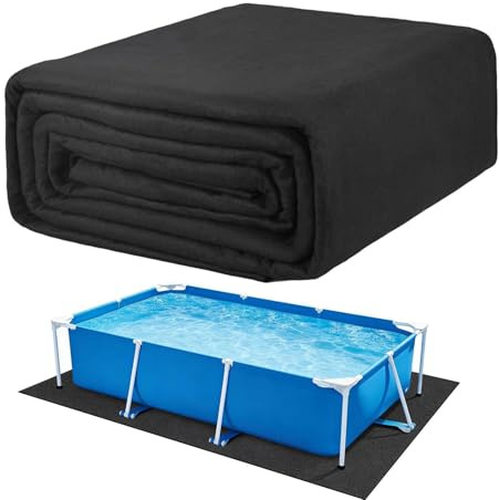 Tappetino per piscina quadrato fuori terra, tappetino protettivo per terreno resistente, telo per pavimento sottostrato quadrato, di base per piscina all'aperto nel cortile