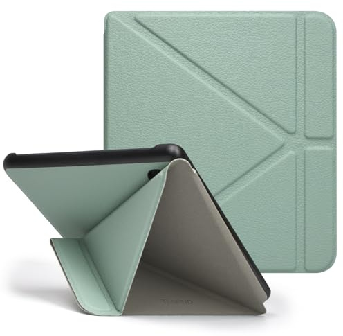 RSAquar Hoes voor Kobo Libra Colour N428 | Tolino Vision Colour 2024, Vouwbare Cover Auto Sleep Wake, Agave Groen