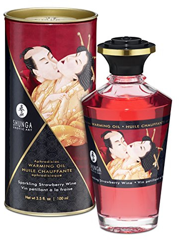 SHUNGA Huile Chauffante Vin Pétillant Fraise 100 ml