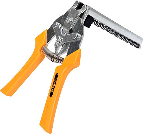 Vorel Alicates de fijación de alambre para fijación de alambres tensores y vallas, con revista, tipo E/np, pinzas para valla de fijación mensual