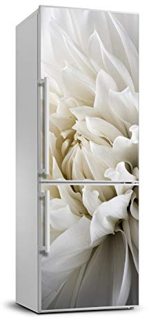 Tulup Autocollant Frigo Réfrigérateur 70x190cm Sur Un Mur Décoratif Auto-adhésif - dahlia blanc