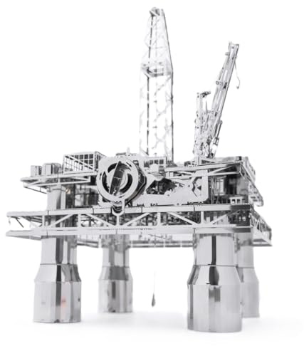 METAL-TIME Offshore-Bohrinsel-Modell, Metallmodellbausätze, Offshore-Plattform, 3D-Metallpuzzle, Schatzsucher 3D-Modellbausätze zum Bauen für Erwachsene, 8 Schwierigkeitsstufen, 250 Teile.