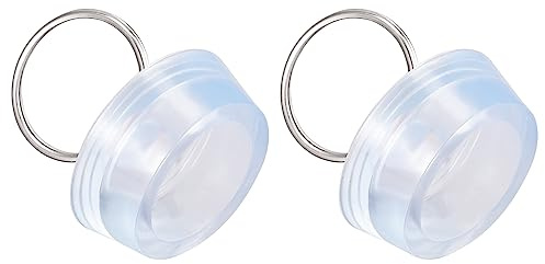 QUARKZMAN 29-32mm Gummi Waschbeckenstecker Blau 2 STK. | Waschbecken Badewanne Ablassstopfen Bar Wasserstopper Dichtung mit Zugring für Badewanne Bad und Waschbecken Klar