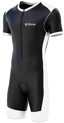 Sikma Mens Cycling Skinsuit Padded One Piece Trisuit Bike Top Short