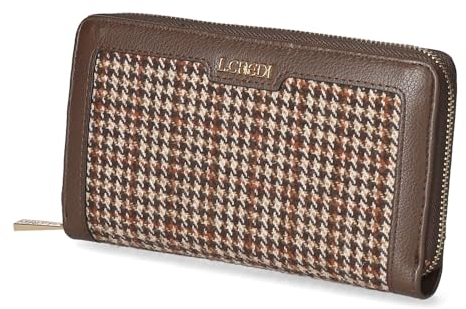 L.CREDI-Damen-Börse Ziparound groß RFID LENETTE 19x2x11 300-Braun