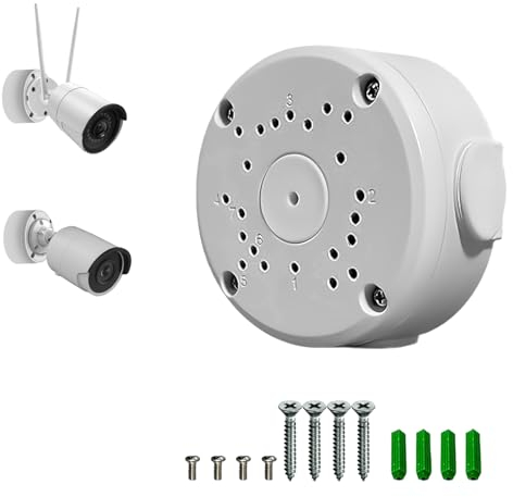 WiTi Boîtier de connexion Deep Base de 106 mm pour caméras de surveillance, boîtier en métal robuste pour le montage et la gestion des câbles pour caméras IP CCTV de type dôme et bullet.