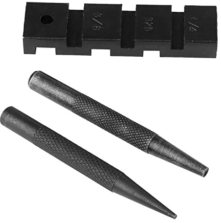 Jeffergarden Pocket Punch Breaker Joiner Kettensägen-Kettenbrecher, Kettensägen-Kettenreparaturwerkzeug, 3-teiliges Taschenkettensägen-Nieten und Kettensägen-Glied-Entfernungswerkzeug,