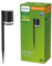 Philips Fyce, Lampe de chemin solaire d'extérieur, 1,5 W, 2 700 K, noire, IP44 résistante aux intempéries