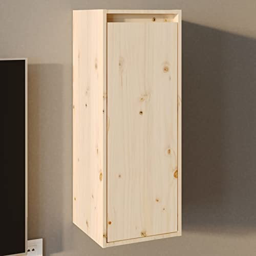 Sufrk Pensile 30x30x80 cm in Legno Massello di Pino,Pensile da Cucina a Parete,Armadio Sospeso in Legno,Armadietto da Muro Spazioso e Resistente
