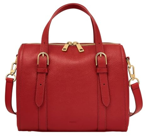 FOSSIL Carlie Satchel Garnet