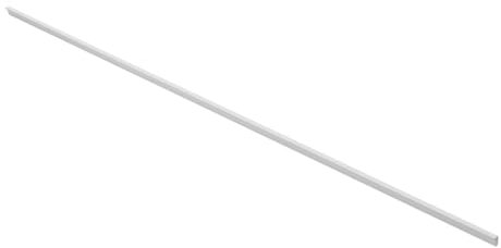 GTV långt möbelhandtag PILLAR, aluminium, vit matt, smal och elegant, för höga möbler, mångsidig, 1 200 x 18,5 x 10,7 mm, med skruvar, moderna och funktionella