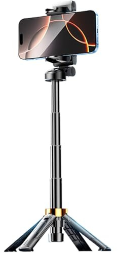 Trépied à Selfie – Trépied Portable pour téléphone | Perche à Selfie rotative à 360 ° sans Fil avec télécommande Portable pour Photographie en Direct