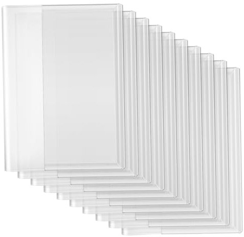 TOGEVAL Waterproof Non-Slip Book Covers 16k Size, 10pcs Sturdy Protective Sleeves for Paperback and Textbook, School and Student Book Sleeve Accessories