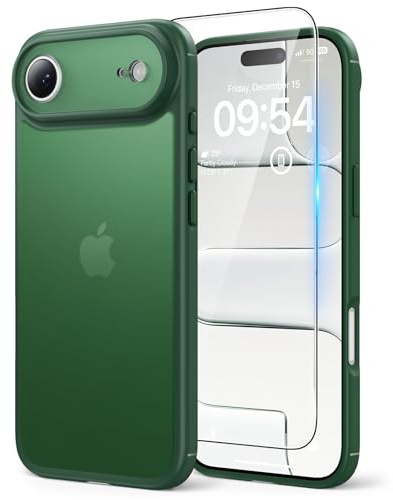 TAURI for iPhone Air Case, Matte Green | 15FT Military-Grade Protection, Not-Yellowing Shockproof Anti-Scratch Slim Phone Cover