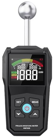 Humidimètre Numérique For Bois, Hygromètre, Détecteur D'humidité Du Bois Sans Contact, Alarme, Testeur D'humidité Non Destructif, Détecteur D'humidité Essais Non Destructifs