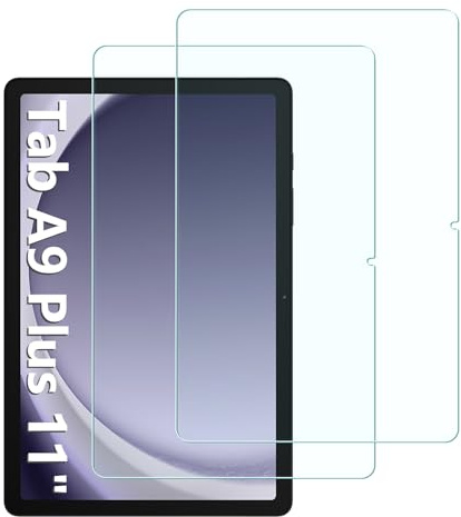 2 Pack Screen Protector Compatible with Samsung Galaxy Tab A9 Plus 11,9H Tempered Glass Film, Anti-Scratch, Impact-Resistant,Anti-Bubble Full Coverage foil